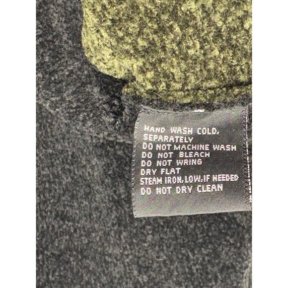 Erica Full Zip Cardigan Velour Yarn Block Pattern Mock Turtleneck Womens Size PM - Picture 5 of 5